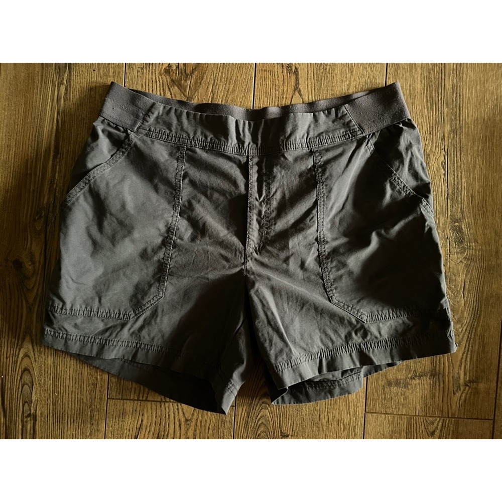 Columbia Anytime Casual Shorts Womens Large Grey Elastic Waist Outdoor Hiking